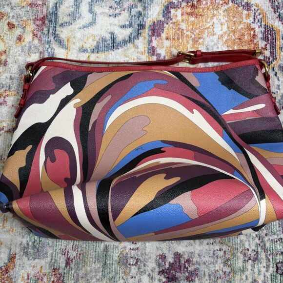 Emilio Pucci Printed Leather Shoulder Bag - Picture 10 of 15